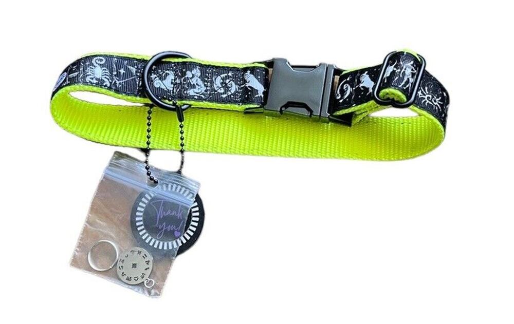 Orion Dog Collar Zodiac Astrology Neon Yellow Size Small New With Tags
